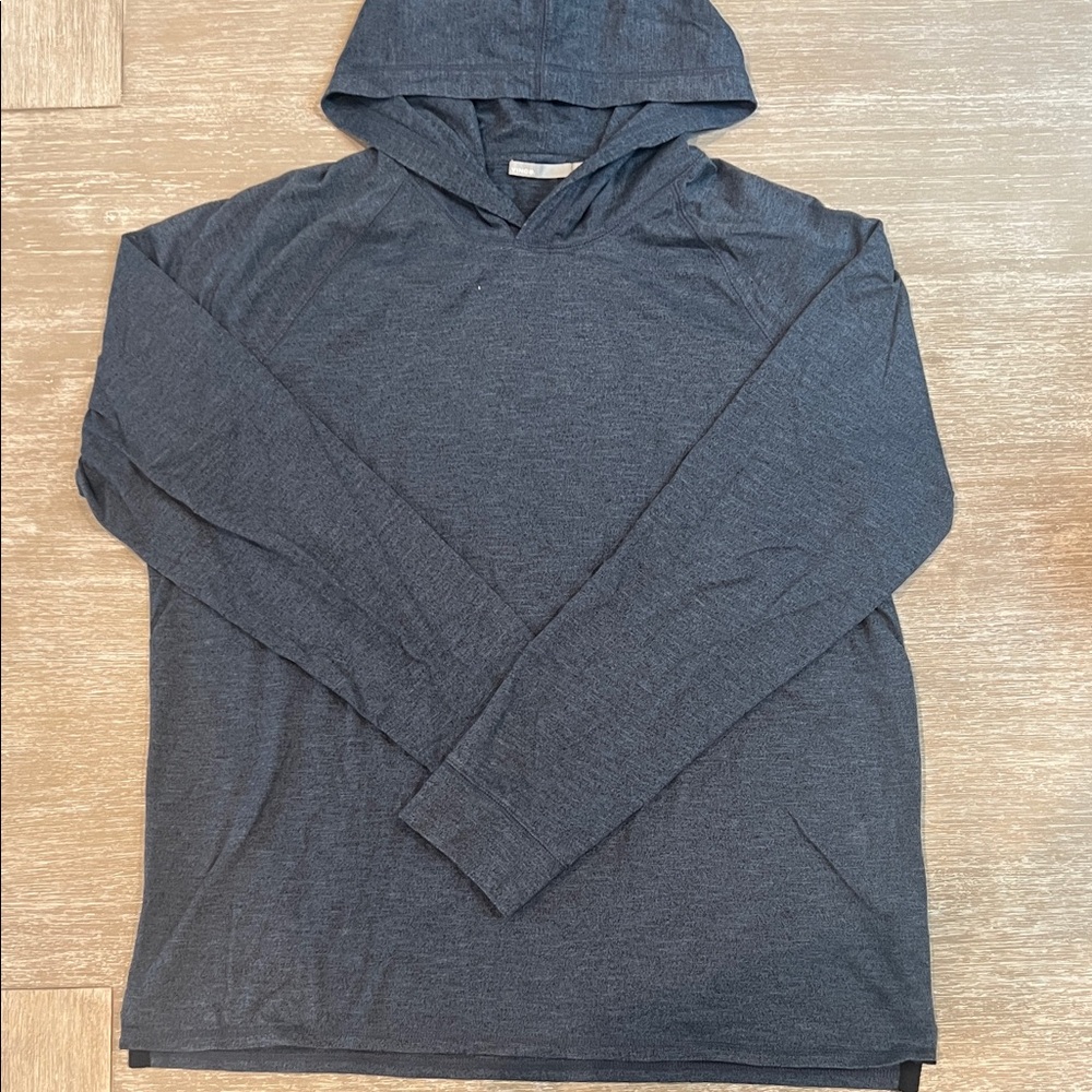 Vince Men's Navy Blue Hooded Shirt